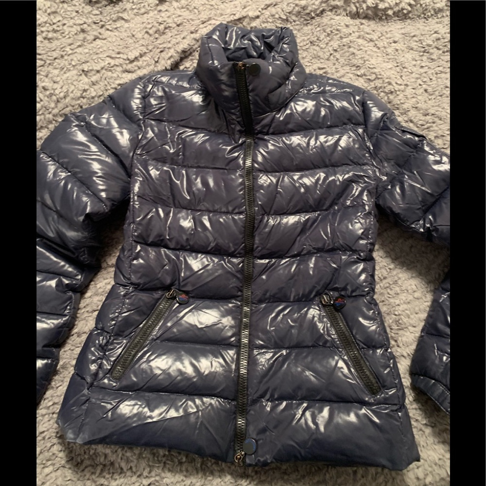 Moncler Metallic Blue Puffer Jacket